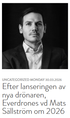 Efter lanseringen av nya drönaren...